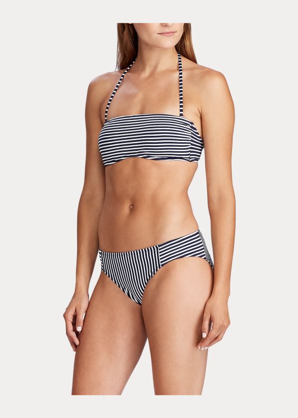 Top Ralph Lauren Striped Bandeau Mulher 05794-DCOW